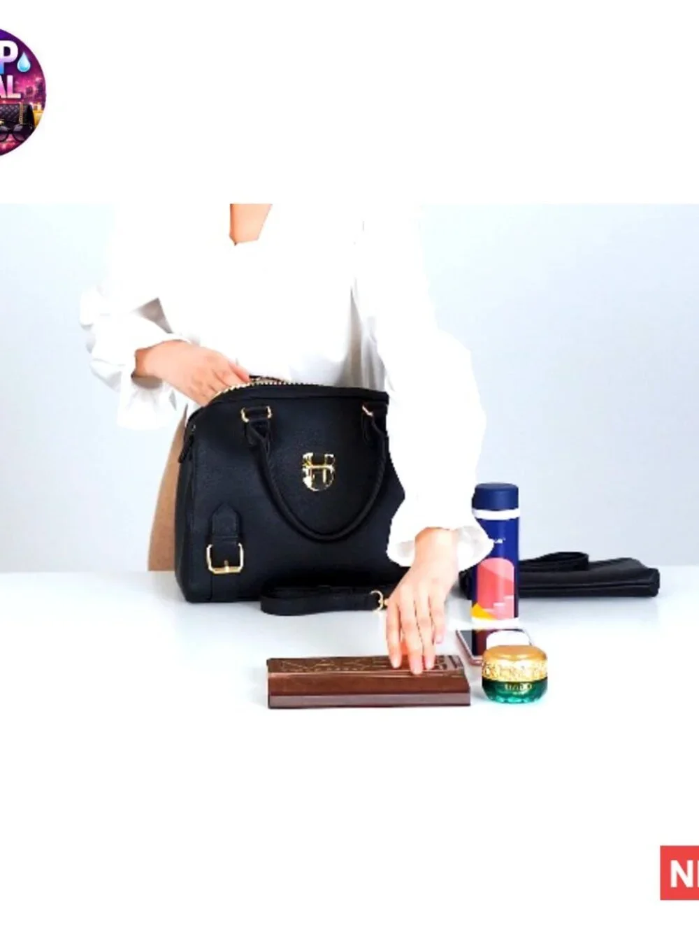 Vegan Leather Satchel Bag Top Handle Shoulder Tote Work Purse